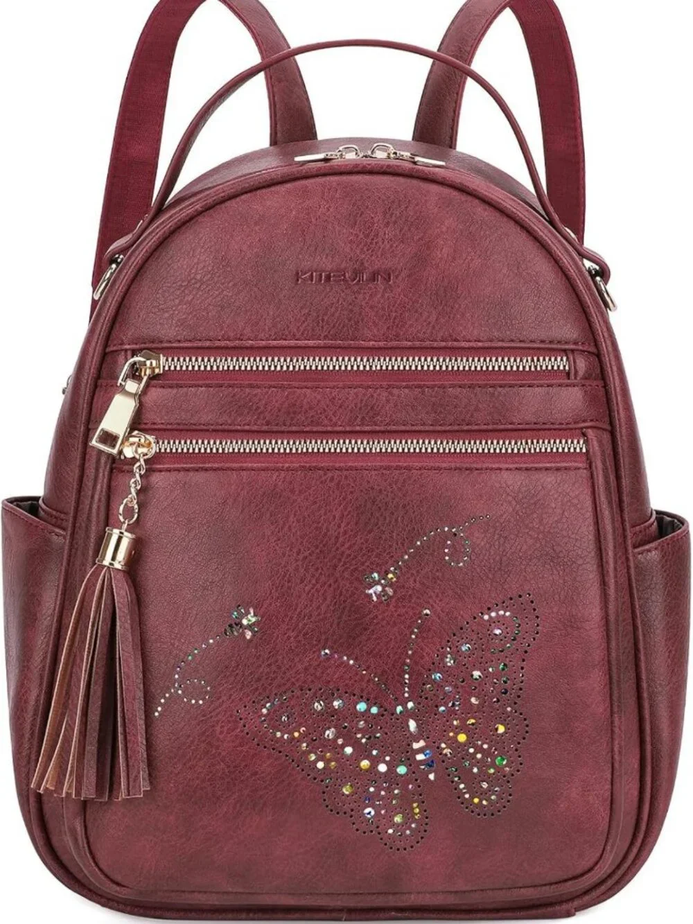Stylish Lightweight Waterproof Mini Backpack Purse for Women with Butterfly
